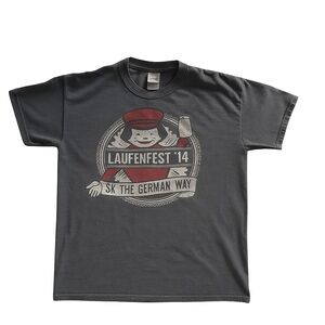 2014 Laufenfest ’14 German 5K Graphic Tee – Bluish Grey | Size M